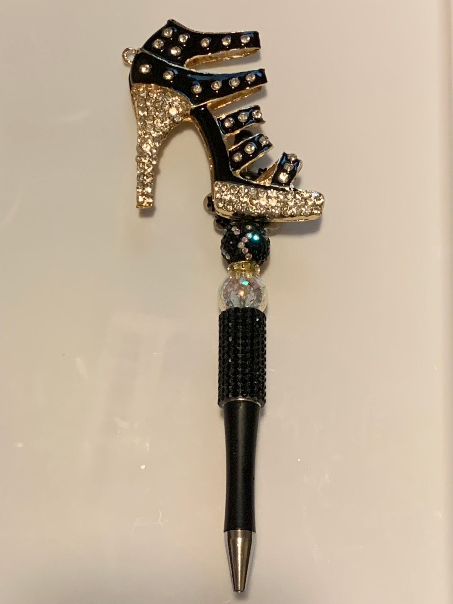 Black and Gold bling heel pen