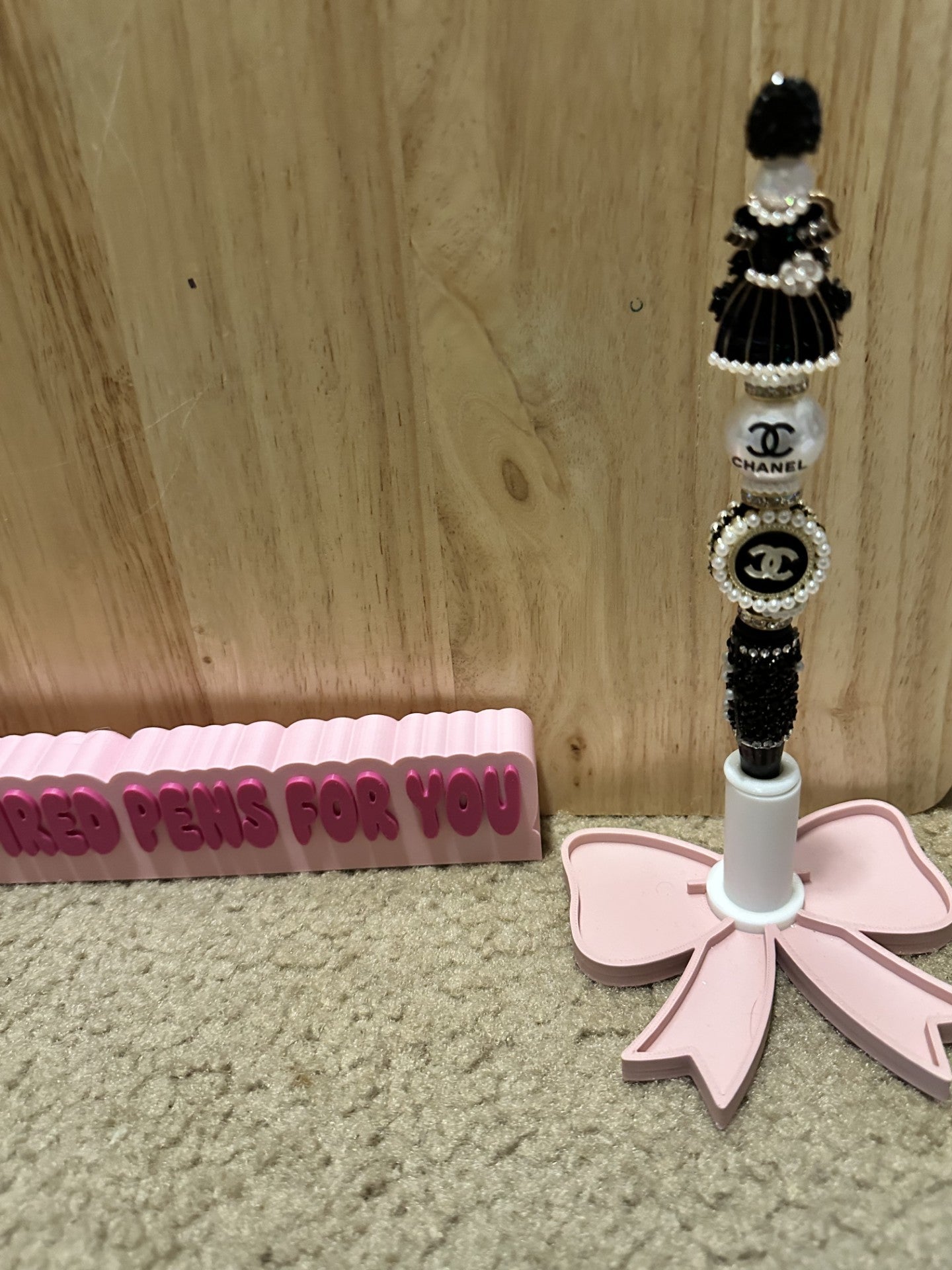 Black Fancy Chanel pen