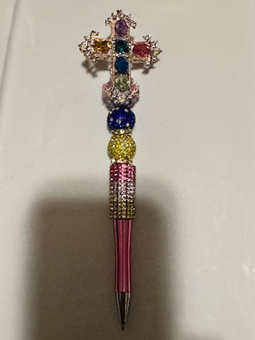 Bling fancy rainbow pen