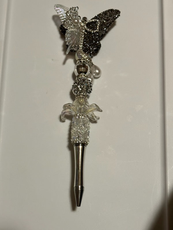 Bling Silver Butterfly Pen