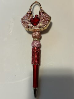 Bling red purse pen