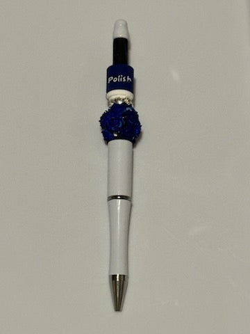 Blue nail polish pen