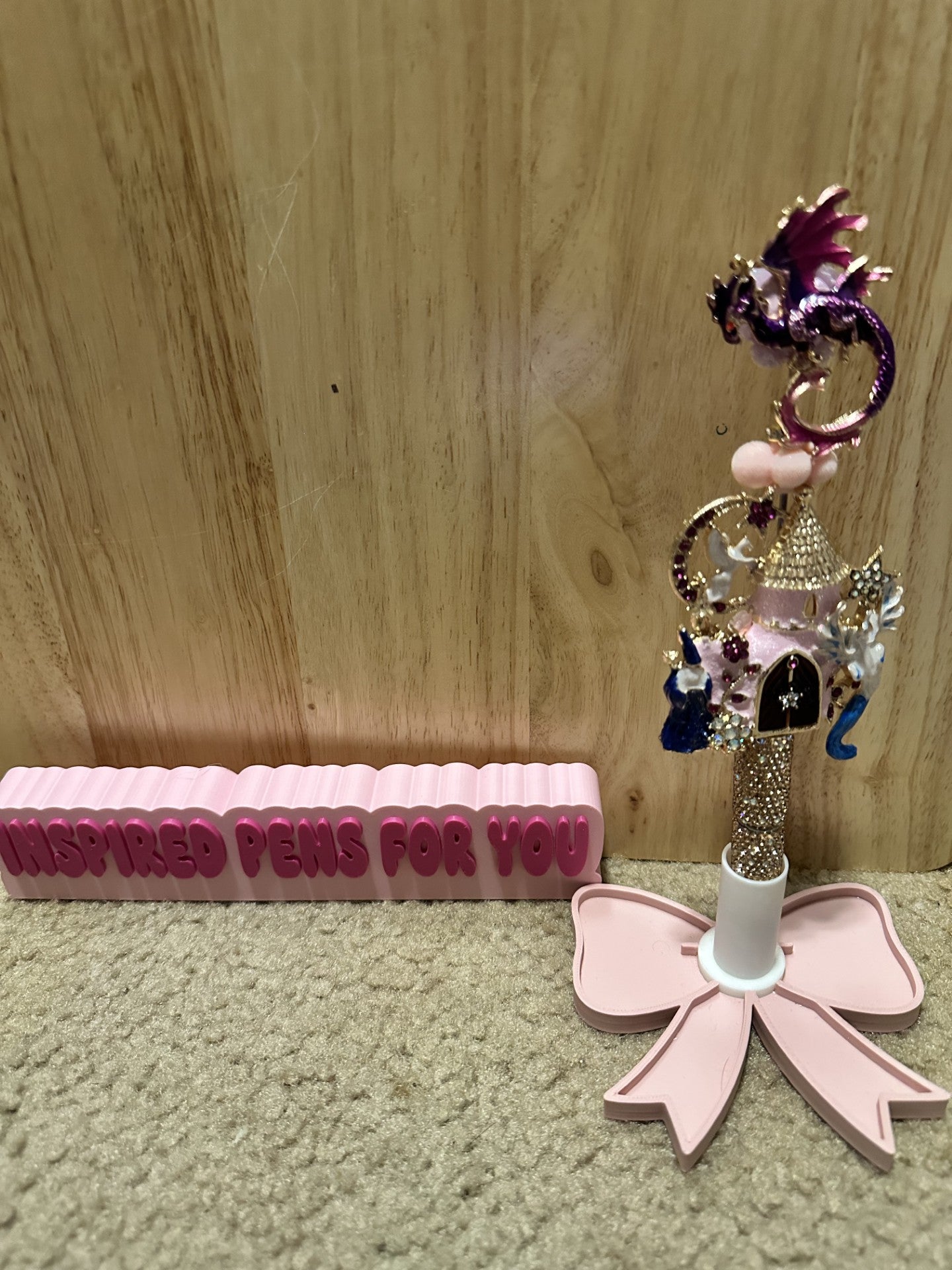 Dragon over castle pen