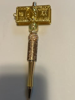 Gold 3D 100 bill pen