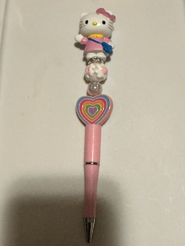 Hello kitty with rainbow heart