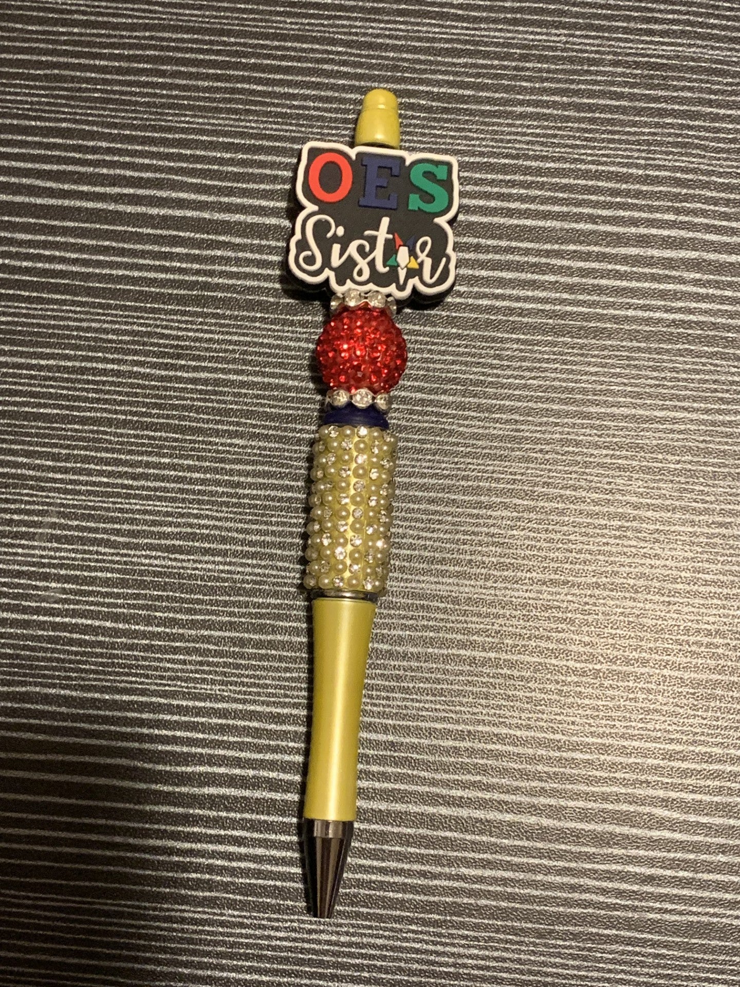 O.E.S. Sister on Gold bling pen