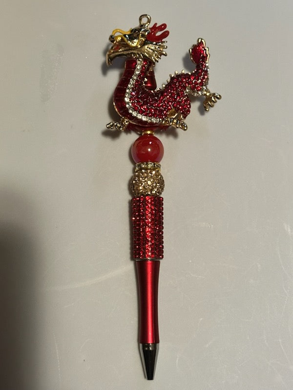 Red and Gold Chinese Dragon pen