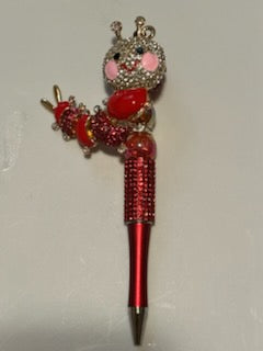 Bling Red caterpillar pen