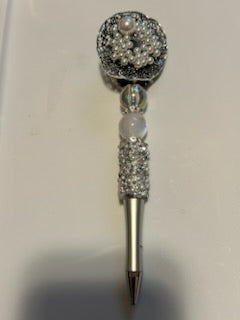 Silver fancy hat pen