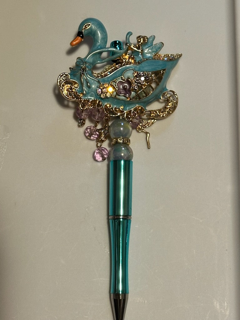 Teal goose pen
