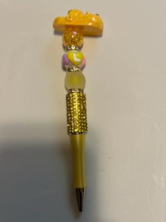 Yellow croc shoe pen