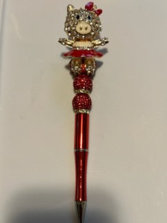 Pig in red tutu pen