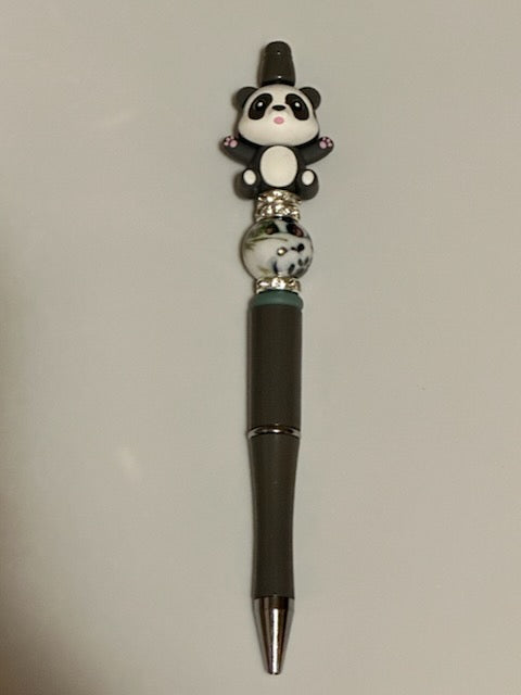 Black 3D panda pen