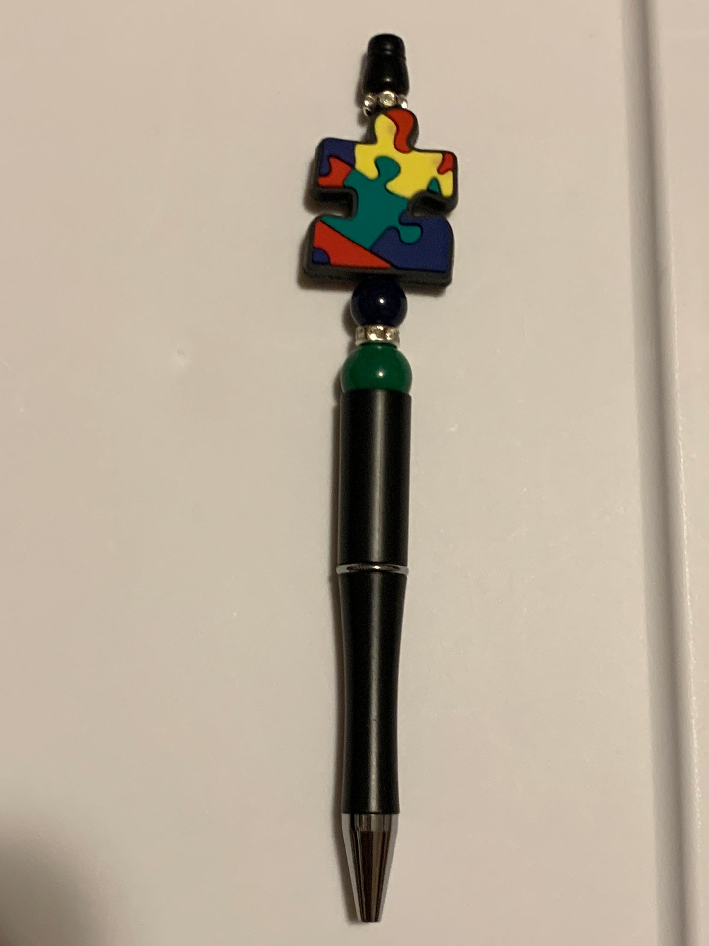 Black Autism Puzzle Pen