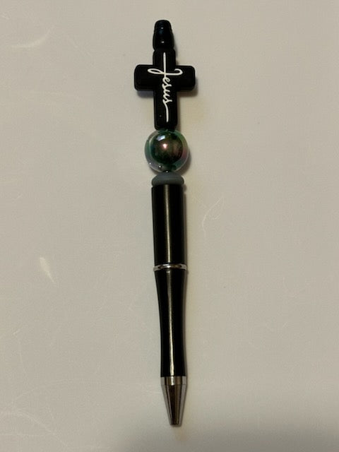 Black Jesus Cross Pen