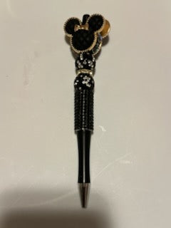 Black Mickey head on fancy pen