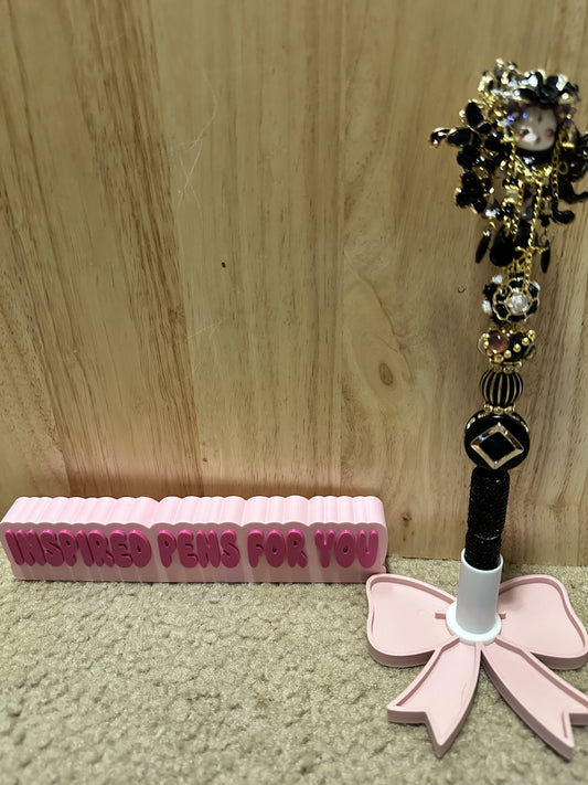 Fancy Bling Black and Gols Pen Pen