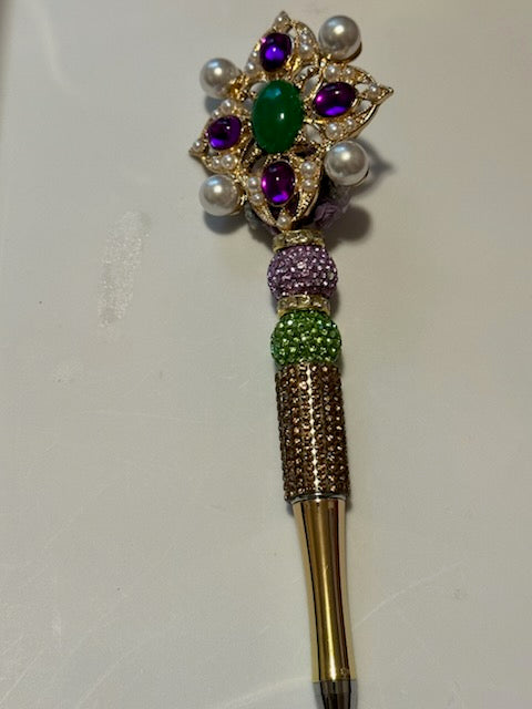Bling purple and gold shapes