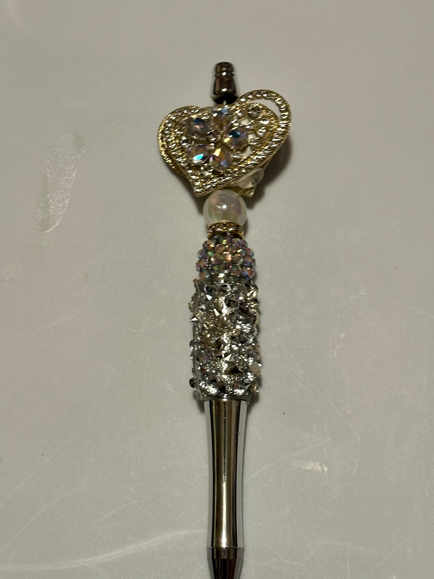 Bling gold and silver heart