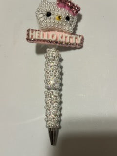 Bling Hello Kitty Head on White Fancy pen