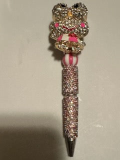 Bling Keroppi on a pink pen