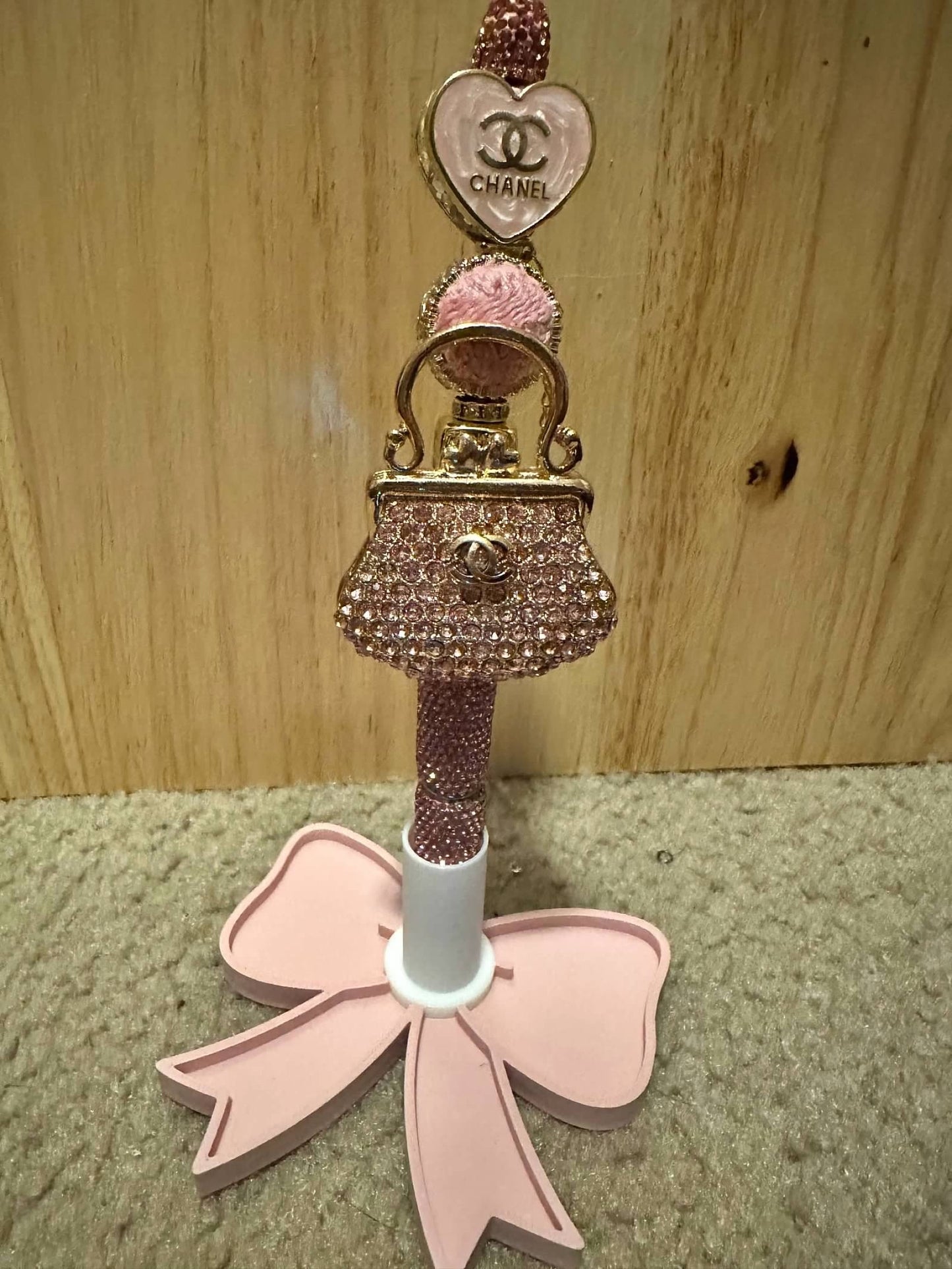 Bling Pink Chanel purse pen
