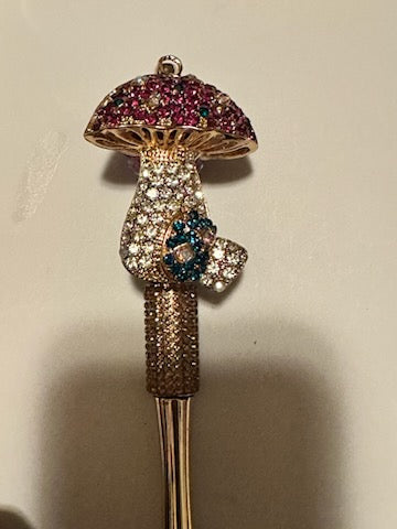 Bling Purple and gold Mushroom
