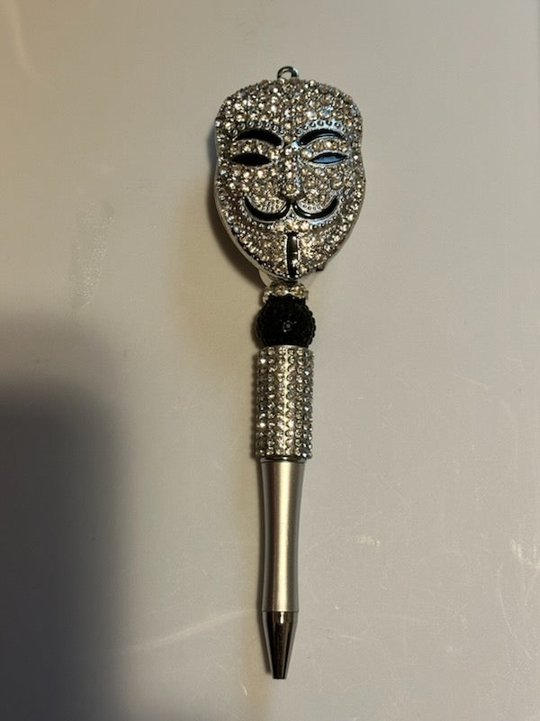 Bling silver mask pen