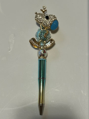Bling Snoopy on blue pen
