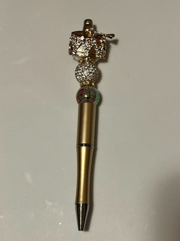 Bling gold drum pen