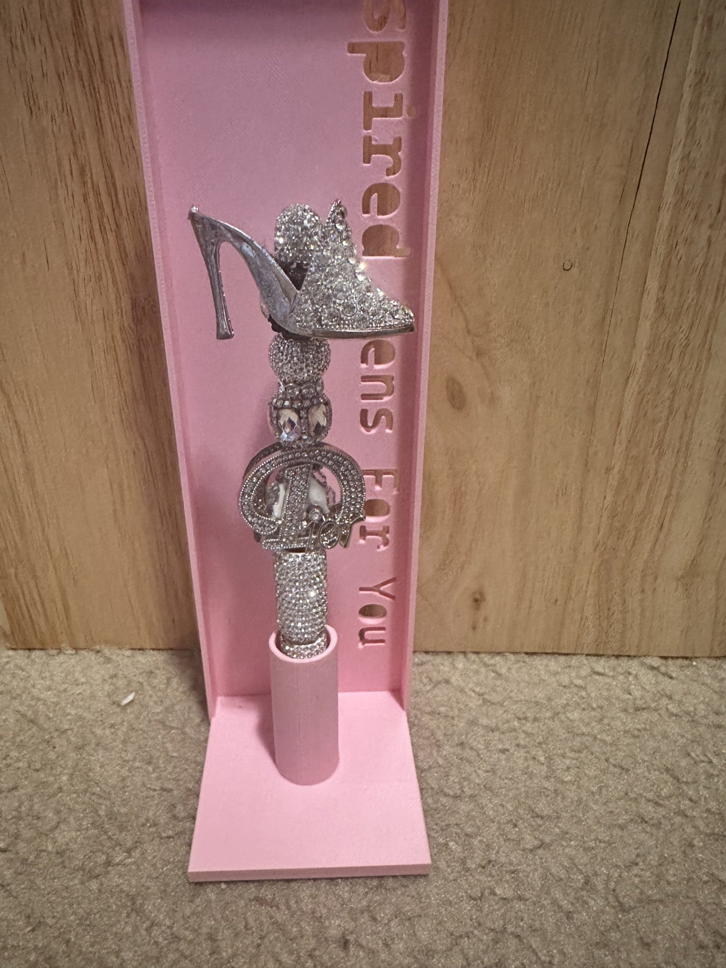 Bling Silver Dior inspired shoe pen