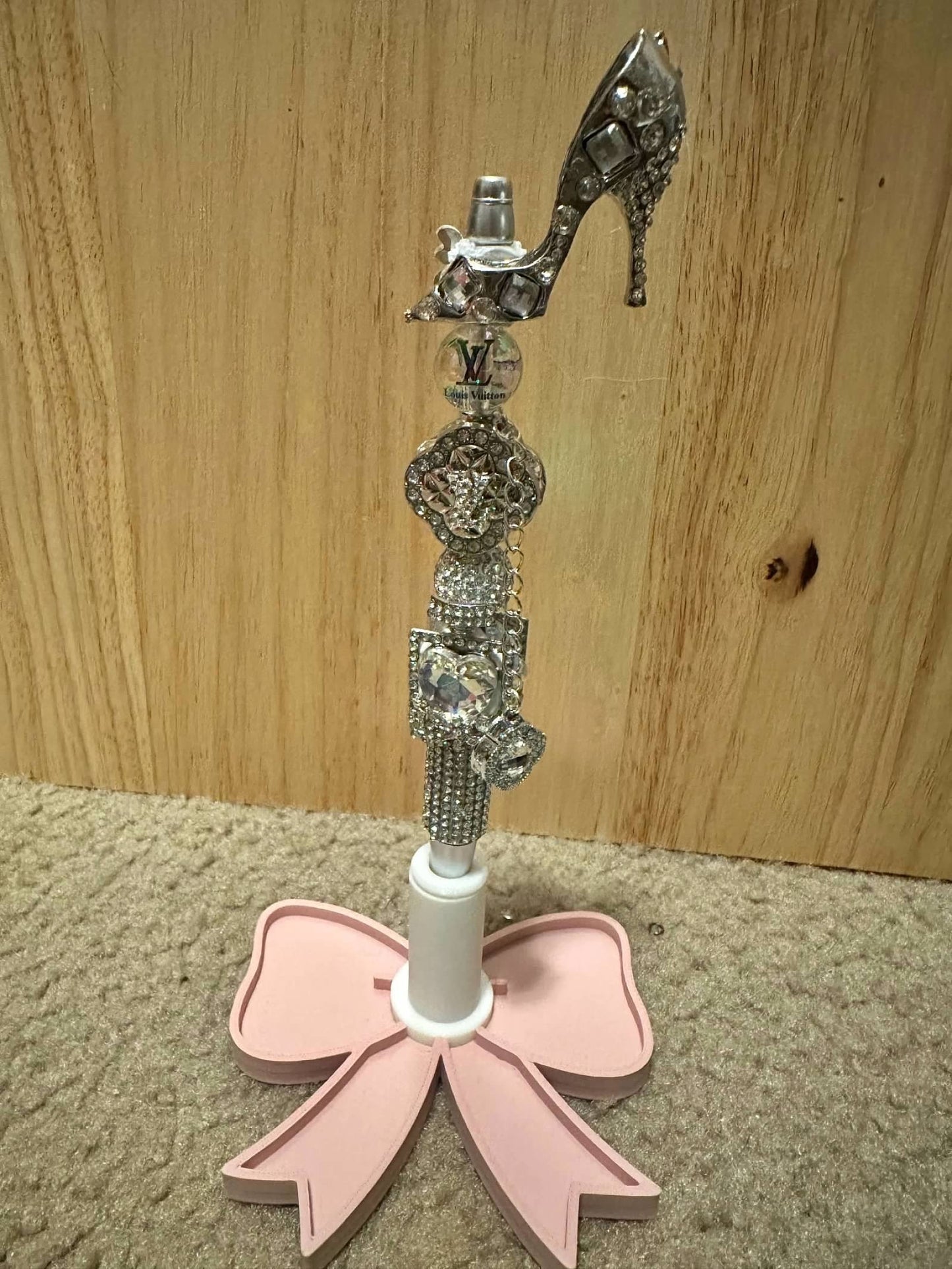 Bling Silver LV heel pen