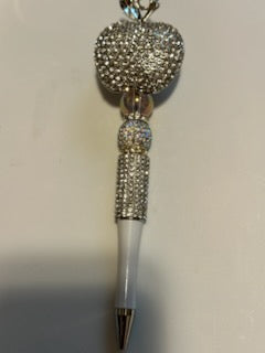 Bling silver apple pen