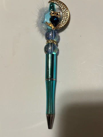 Blue Owl and moon pen