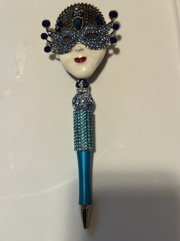 Blue fancy mask pen