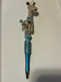 Blue giraffe pen