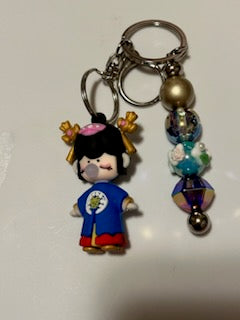 Bubble girl keychain