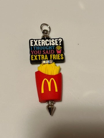Extra fries keychain