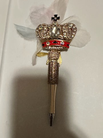 Fancy gold bling crown