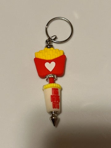 Fries before guys keychain