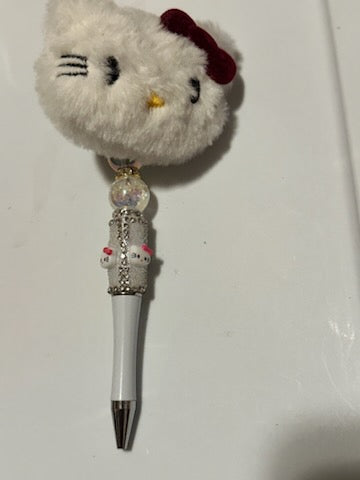 Fuzzy Hello Kitty head Pen
