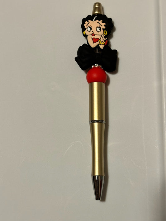 Gold Betty Boop pen