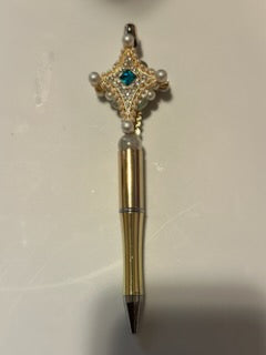 Gold bling cross pen