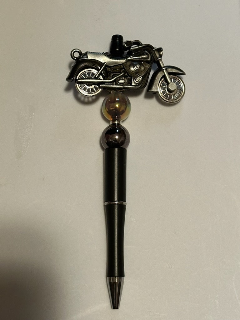 Gray motorcycle pen