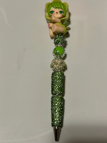 Green flower girl