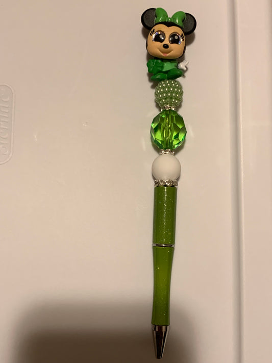 Green minnie bow pen