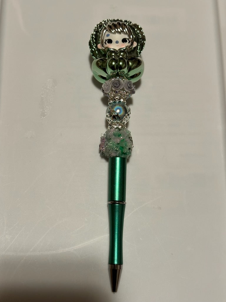 Green chrome flower girl