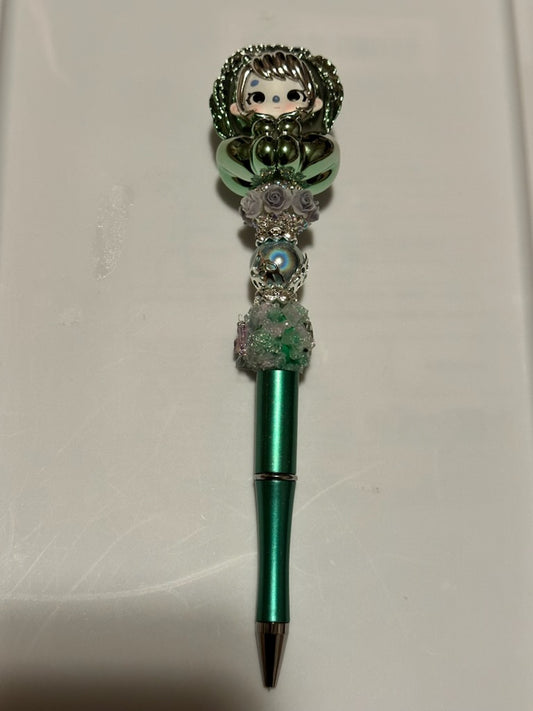Green chrome flower girl