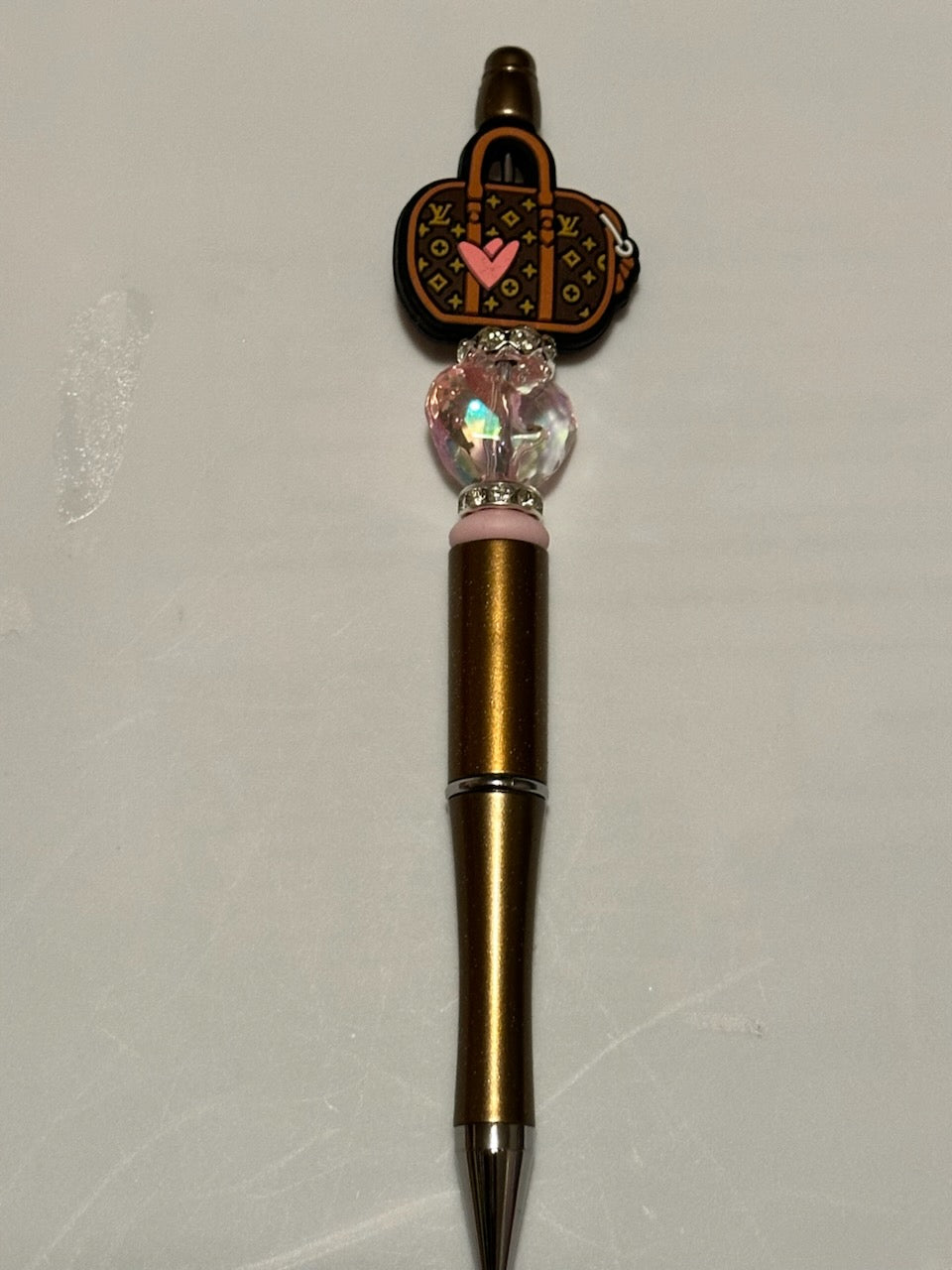 LV heart bag pen