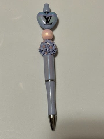 Light blue LV flower pen